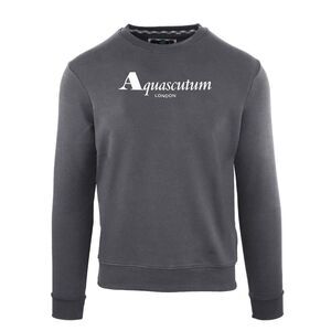 Aquascutum Mens Crew Neck Regular Sweatshirt / Antracite